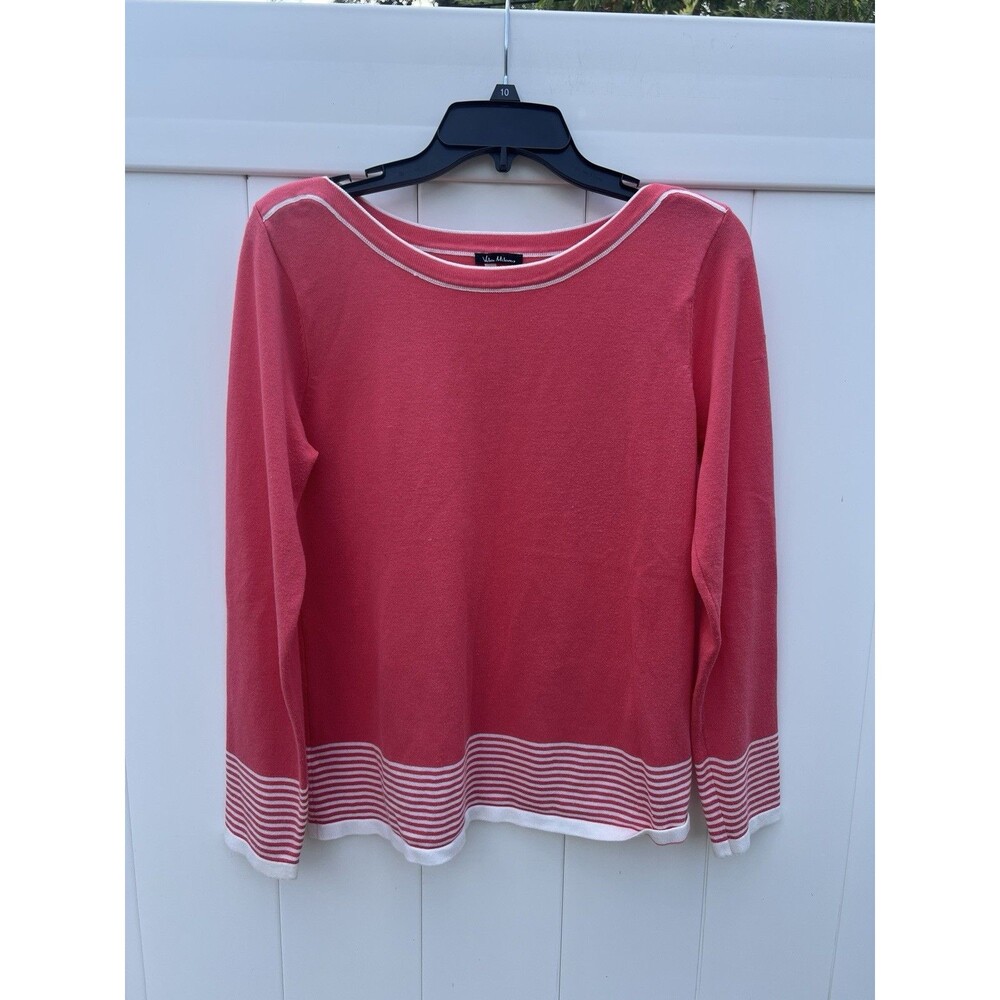 Vila Milano Womens Sweater Size Long Sleeve Pink Long Sleeve Cotton Blend